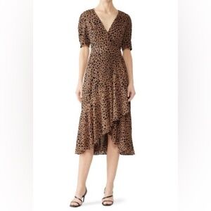 Fame and Partners Leopard Wrap Dress